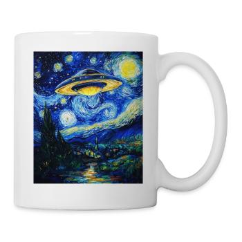 OVNI Alien Alien soucoupe volante - Mug blanc - blanc - Droite