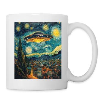 OVNI Alien Alien soucoupe volante - Mug blanc - blanc - Droite