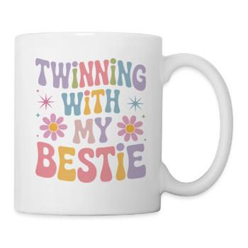 Beste Freundin Spruch Lustige Partnerlook Geschenk - Tasse - Weiß - Rechts