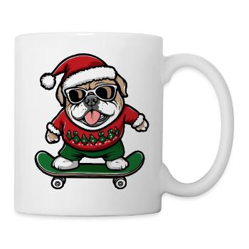 Bulldog Dog Christmas Funny - Mug - white - Right