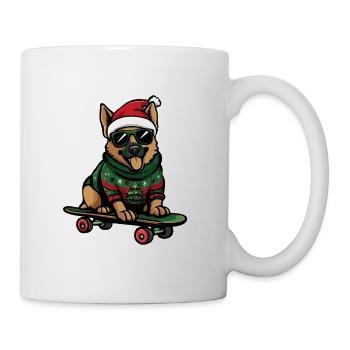 Schäferhund Weihnachten Lustig - Tasse - Weiß - Rechts