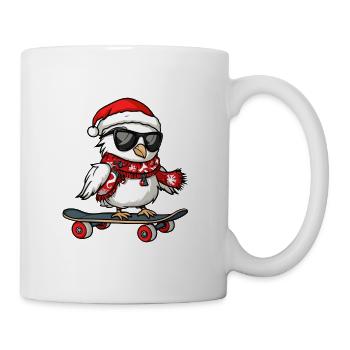 Colombe oiseau Noël drôle - Mug blanc - blanc - Droite