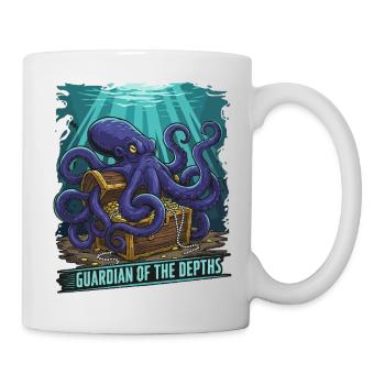 Tiefsee-Wächter-Oktopus-Schatz - Tasse - Weiß - Rechts