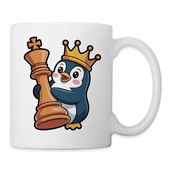 Kreativa pingouin pièce d’échecs roi échiquier - Mug blanc - blanc - Droite