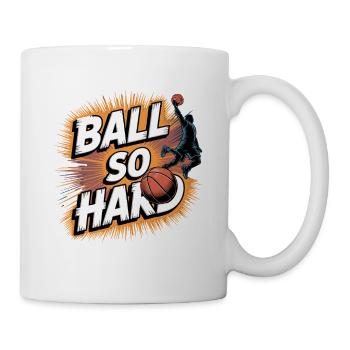 Ballon So Hard Motif de basket-ball - Mug blanc - blanc - Droite