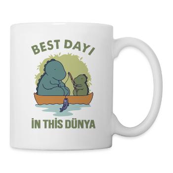 Dino-Dayi et son neveu pêchent - Türk Dayi - Mug blanc - blanc - Droite