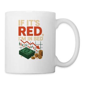 Red Market Bedtime Finance  - Mug - white - Right
