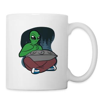 Alien Handpan Design – Cosmic Vibes & Sound - Mug - white - Right