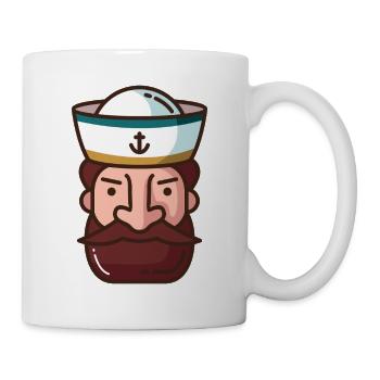 Nautical Cartoon Sailor - Mug - white - Right