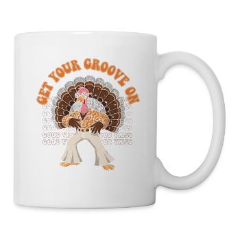 Groovige Puten-Disco - Tasse - Weiß - Rechts