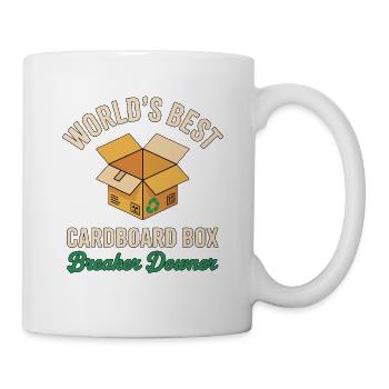 Meilleur brise-boîtes en carton au monde Downer - Mug blanc - blanc - Droite