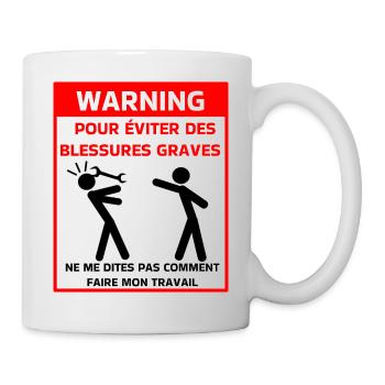 Sicherheitshinweis t - Tasse - Weiß - Rechts