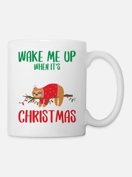 Wake Me Up When It s Christmas - Tasse - Weiß