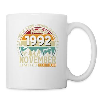 33ème Anniversaire Millésime Novembre Millésime 1992 - Mug blanc - blanc - Droite