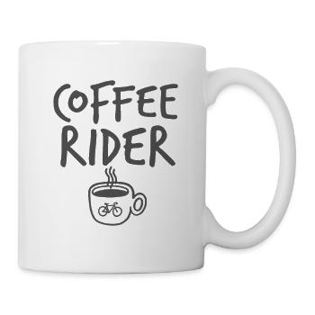 Coffee Rider Coffee Ride Radfahren Kaffee Radsport - Tasse - Weiß - Rechts