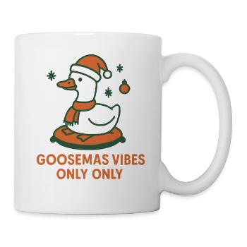 Oie Noël Goosemas Vibes Seulement Drôle - Mug blanc - blanc - Droite