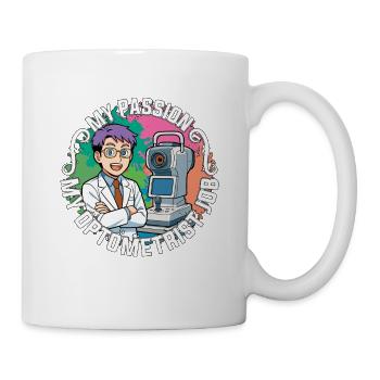 Optométriste Ma passion Mon ophtalmologiste Soins oculaires - Mug blanc - blanc - Droite