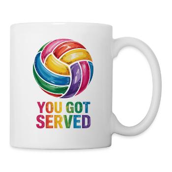 Vous avez été servi Colorful Volleyball Fun - Mug blanc - blanc - Droite