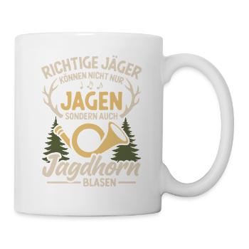 Hunting Horn Hunter Hunting Horn Blower Hunting Hunting - Mug - white - Right