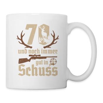 Jäger 70th birthday Hunting 70 years in good shape - Mug - white - Right