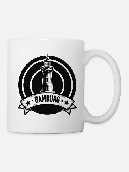 Leuchtturm Hamburg - Tasse - Weiß