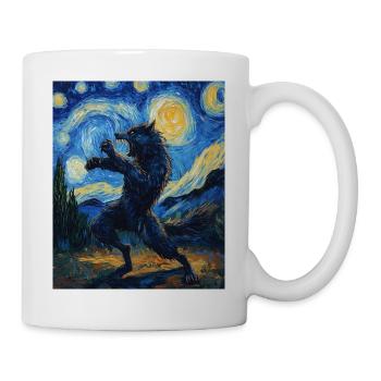 Werewolf Wolf Van Gogh Style - Mug - white - Right