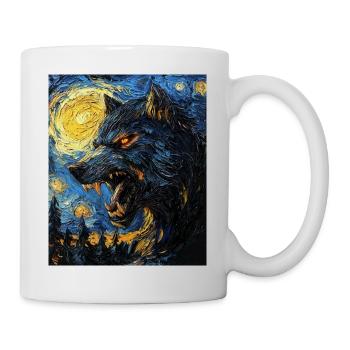 Werewolf Wolf Van Gogh Style - Mug - white - Right