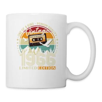 60th Birthday Cassette November Vintage 1966 - Mug - white - Right