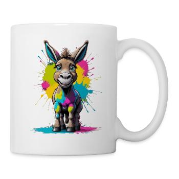 Colorful Donkey Splash Art Motif - Mug - white - Right