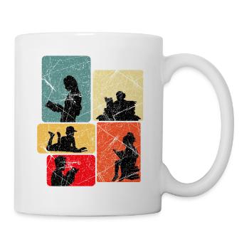 Livres de lecture, Rat de bibliothèque - Mug blanc - blanc - Droite