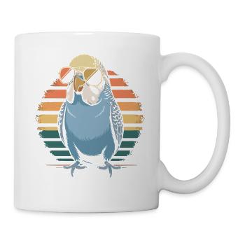 Perruche ondulée - Mug blanc - blanc - Droite
