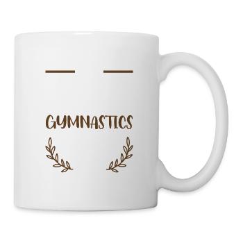 Ich liebe Gymnastik Herzdesign - Tasse - Weiß - Rechts