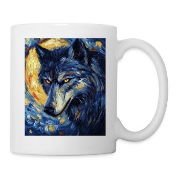 Wolf Van Gogh Style - Mug - white - Right