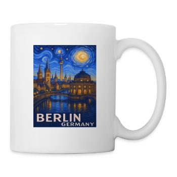 Berlin Nachthimmel Stadtmotiv - Tasse - Weiß - Rechts