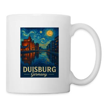 Duisburg Night on the Rhine - Mug - white - Right