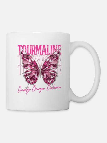 Geburtsstein Turmalin Oktober - Tasse - Weiß