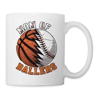 Mom of Ballers – Sportmama Design - Mug - white - Right