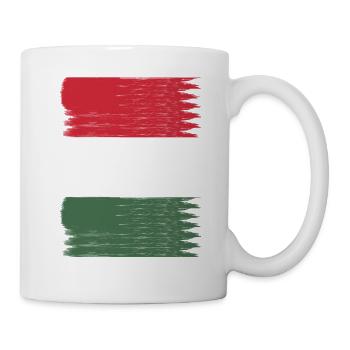 Carte du drapeau de la Hongrie - Mug blanc - blanc - Droite