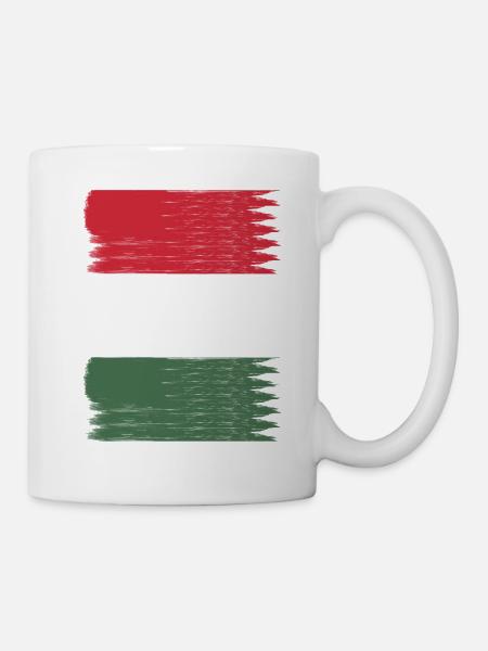 Ungarn Flagge Karte - Tasse - Weiß