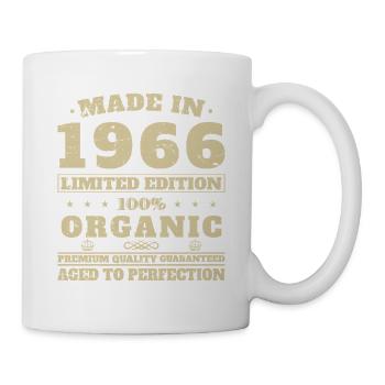 hergestellt im Jahr 1966 Vintage Geschenk Männer Frauen - Tasse - Weiß - Rechts