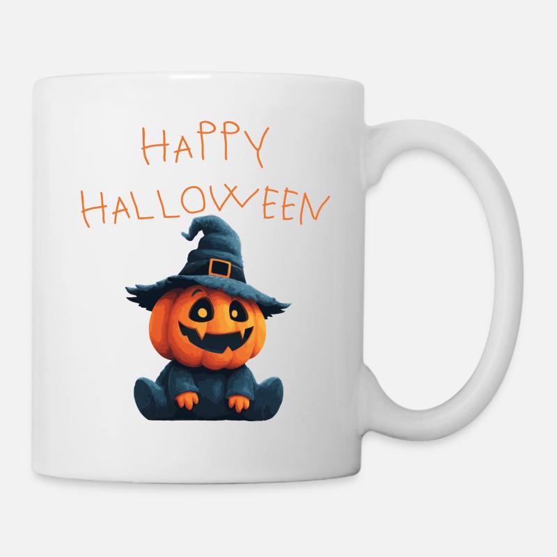 Joyeux Halloween – Douce sorcière citrouille - Mug blanc - blanc
