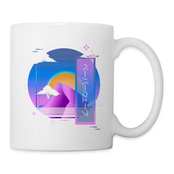 Vaporwave Pastel Goth Style Aesthetic Mix of Retro - Mug - white - Right