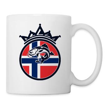 Norwegen Angeln Logo - Tasse - Weiß - Rechts