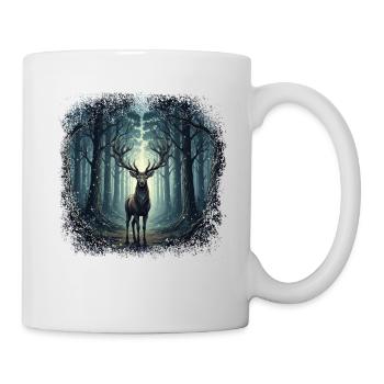 Forest Deer Scene Hunting Nature Lover - Mug - white - Right