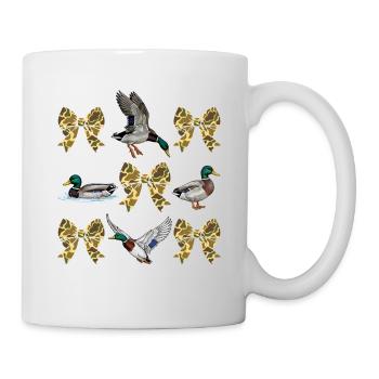 Ducks Camo Bows Waterfowl Hunting Style - Mug - white - Right