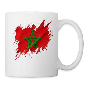 Drapeau du Maroc dans le style déchiré - Mug blanc - blanc - Droite