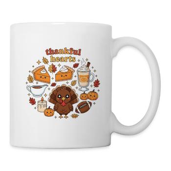 Dankbare Herzen Thanksgiving Cheer - Tasse - Weiß - Rechts