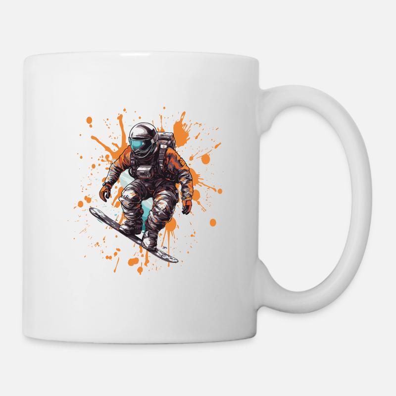 Astronaute Snowboard - Mug blanc - blanc