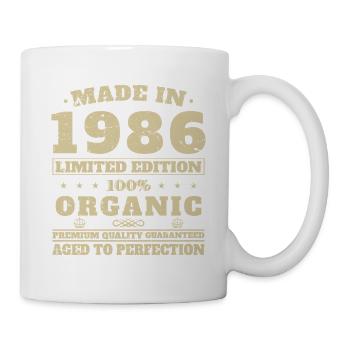 1986 Vintage Retro Geburtstagsgeschenk - Tasse - Weiß - Rechts