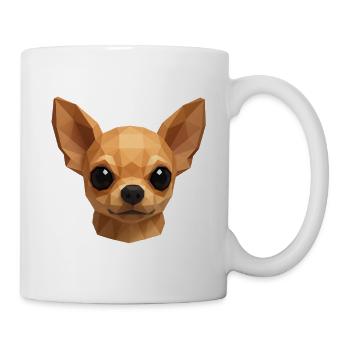 Chihuahua mignon - Conception de chien polygone - Mug blanc - blanc - Droite